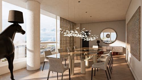 Modern Contemporary House Tour in NY | 50 W 66TH St 62 | Dining Room