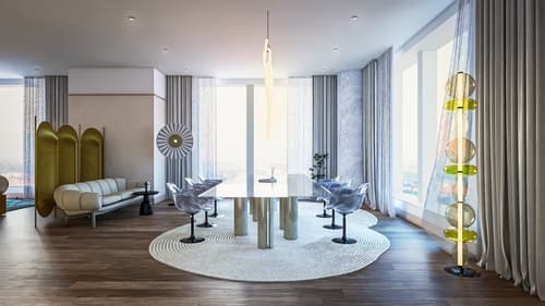 Luxury House Tour in NY | One Manhattan Square 2 | Dining Room