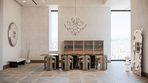 Luxury House Tour in NY | 111 West 57th Street | Dining Room