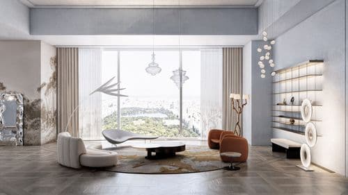 Contemporary House Tour in NY | 111 West 57th Street | Living Room